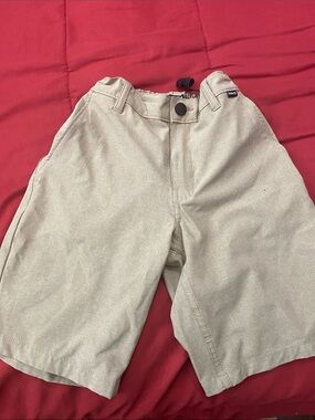 Hurley Tan Elastic-Waist Casual Shorts